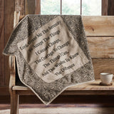 Medallion Black Tan Jacquard Quilted Lap Throw-Lange General Store