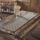 Medallion Black Tan Jacquard Table Runners - Lange General Store