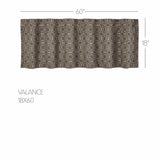 Medallion Black Tan Jacquard Valance-Lange General Store