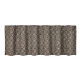 Medallion Black Tan Jacquard Valance-Lange General Store