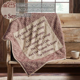 Medallion Burgundy Tan Jacquard Quilted Lap Throw-Lange General Store