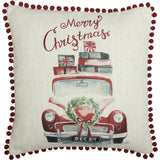 Merry Christmas Red Truck Pillow-Lange General Store