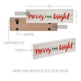 Merry and Bright Block Sign-Lange General Store