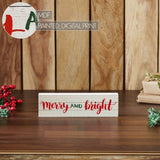 Merry and Bright Block Sign-Lange General Store