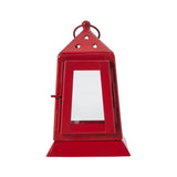 Metal Lantern Barn Red Tealight Holder 7x4.5x4.5-Lange General Store