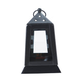 Metal Lantern Black Tealight Holder 7x4.5x4.5-Lange General Store