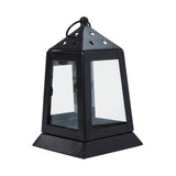 Metal Lantern Black Tealight Holder 7x4.5x4.5-Lange General Store