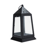 Metal Lantern Black Tealight Holder 9x5x5-Lange General Store