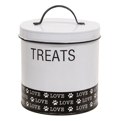 Metal Love Paw Treats Container-Lange General Store