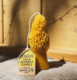 Morel Mushroom Beeswax Handmade Candle-Lange General Store