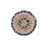 Navy Rose Braided Coasters-Lange General Store