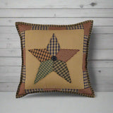 Patchwork Button Star Pillow-Lange General Store