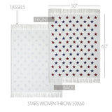 Patriotic Stars Woven Throw-Lange General Store