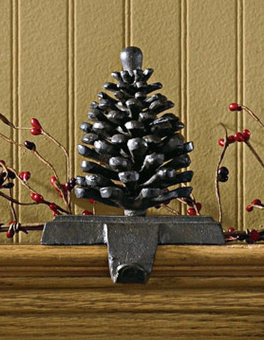 Pinecone Stocking Hanger - Black-Lange General Store