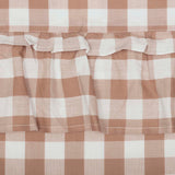 Portabella Buffalo Check Ruffled Prairie Short Panel Curtains-Lange General Store