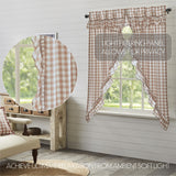 Portabella Buffalo Check Ruffled Prairie Short Panel Curtains-Lange General Store