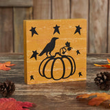 Prim Stars Pumpkin Raven Sign-Lange General Store