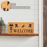 Prim Stars Raven Saltbox House Welcome Sign-Lange General Store