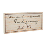 Psalm 95:2 Let Us Come Before Him Sign-Lange General Store