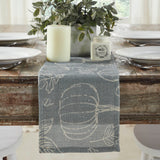 Pumpkin Grey Silhouette Table Runners - Lange General Store