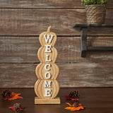 Pumpkin Stack Welcome Wooden Sign-Lange General Store