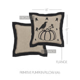 Raven Harvest Primitive Pumpkin Pillow 6x6-Lange General Store