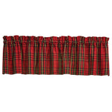 Red Plaid Valance-Lange General Store