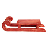 Red Sled Wooden Figurine-Lange General Store