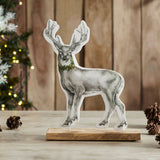 Reindeer With Wreath Figurine-Lange General Store