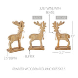 Reindeer Wooden Figurine-Lange General Store