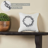 Risen Crown Of Thorns Pillow 6x6-Lange General Store