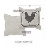 Rooster Silhouette Pillow 6x6-Lange General Store