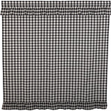 Annie Black Buffalo Check Ruffled Shower Curtain-Lange General Store