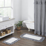 Annie Black Buffalo Check Ruffled Shower Curtain-Lange General Store