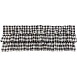 Annie Black Buffalo Check Ruffled Valance-Lange General Store