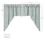 Sage Ann Buffalo Check Swag Curtains-Lange General Store