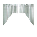 Sage Ann Buffalo Check Swag Curtains-Lange General Store