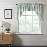 Sage Ann Buffalo Check Swag Curtains-Lange General Store