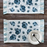 Serene Hydrangea Ruffled Placemat Set of 2-Lange General Store