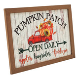 Shiplap Pumpkin Patch Red Truck Wall Sign-Lange General Store