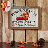 Shiplap Pumpkin Patch Red Truck Wall Sign-Lange General Store