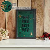 Silent Night Holy Night Framed Wall Hanging Sign-Lange General Store