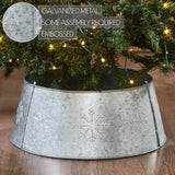 Snowflake Christmas Tree Collar Metal Galvanized-Lange General Store