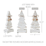 Snowy Tree Textured Wooden White-Lange General Store