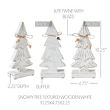 Snowy Tree Textured Wooden White-Lange General Store