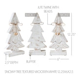 Snowy Tree Textured Wooden White-Lange General Store