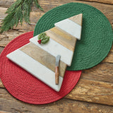 Solid Green Braided Placemats-Lange General Store