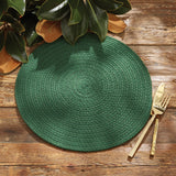 Solid Green Braided Placemats-Lange General Store