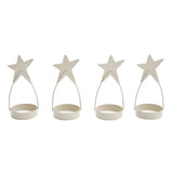 Star Tealight Holder Antique White Set of 4-Lange General Store