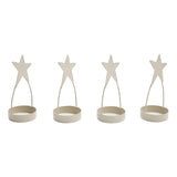 Star Tealight Holder Antique White Set of 4-Lange General Store